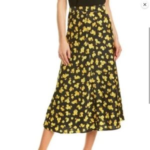 For Love and Lemons Lillian Midi Skirt in Marigold Size Small